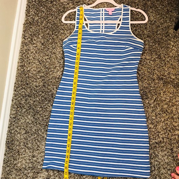 Lilly Pulitzer Blue & White Striped Halter Mini Dress - Picture 8 of 10